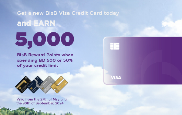 Unlock Exclusive Rewards with BisB Visa Credit Cards!
